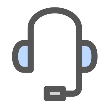 Mikrofonlu mini ikon kulaklıklar.