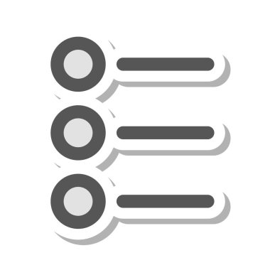 Mini mini simge menü çember ve çizgi