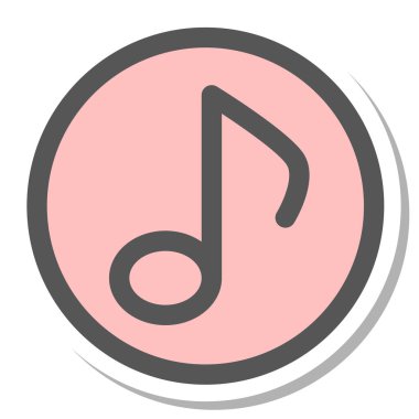 Mini mini ikon müzik notası