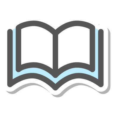 Mini mini simge açık kitap