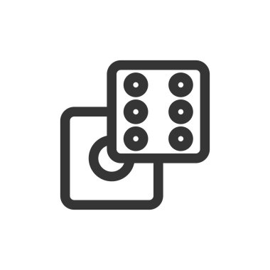 Basit eğlence bağlantılı tek öge simgesi zarları