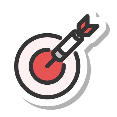 Basit eğlence ile ilgili tek öge simgesi dartları oku