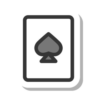 İskambil oynayan eğlence amaçlı basit tek öge simgeleri