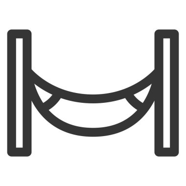 Kamp bağlantılı tek öge simgesi hamağı