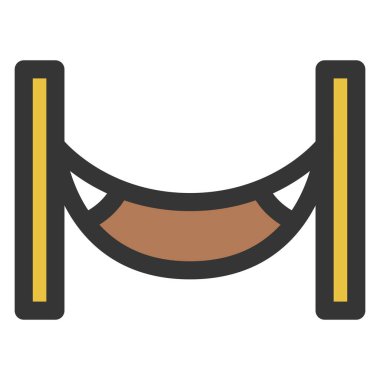 Kamp bağlantılı tek öge simgesi hamağı