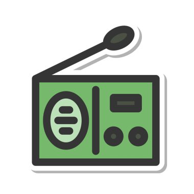 Kamp bağlantılı tek öge simgesi radyo