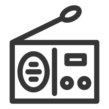 Kamp bağlantılı tek öge simgesi radyo