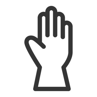 Günlük gereksinimler tek simge lastik eldivenler