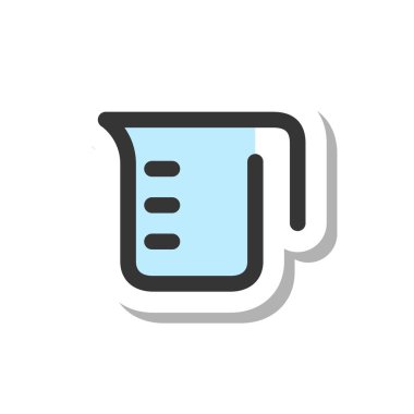 Günlük ihtiyaçlar için tek öge simgesi ölçme kabı