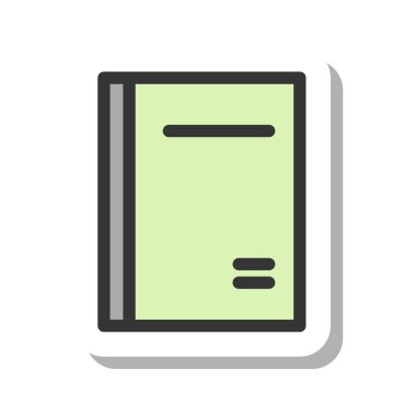 Kırtasiye tek öge simgesi not defteri