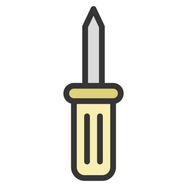 Çıkartma biçimi aracı tek öge simgesi tornavida