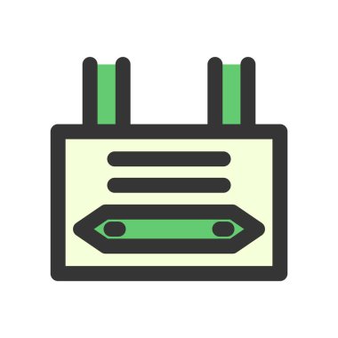 İstasyonla ilgili tek öge simgeleri istasyon duyuru tahtası