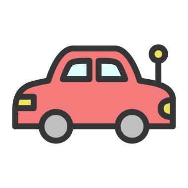 Basit bebek ürünleri ile ilgili tek öge simge araç oyuncağı