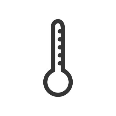 Tıbbi bağlantılı tek öge simgesi termometresi