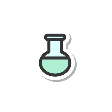 Tıbbi bağlantılı tek öge simgesi alt yuvarlak matara