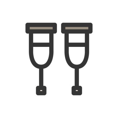 Tıbbi bağlantılı tek öge koltuk değnekleri