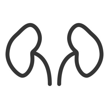 Tıbbi bağlantılı tek parça simge böbreği