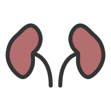 Tıbbi bağlantılı tek parça simge böbreği