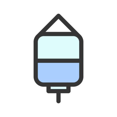 Tıbbi bağlantılı tek öge simgesi damlası