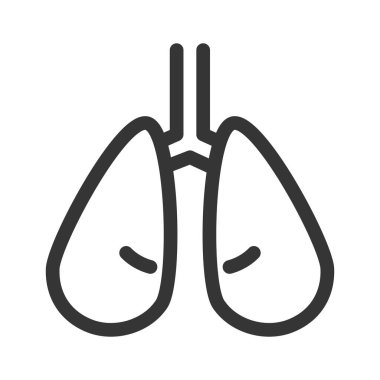Tıbbi bağlantılı tek öge simgesi akciğeri