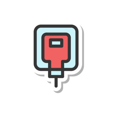 Tıbbi bağlantılı tek bir simge kan nakli.