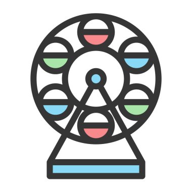 Eğlence parkı tek ikon dönme dolap