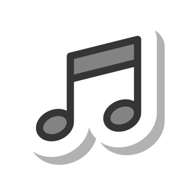 Basit iş tek öge müzik notası