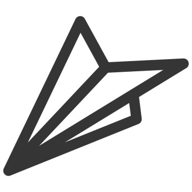 Basit iş simgesi kağıt uçak