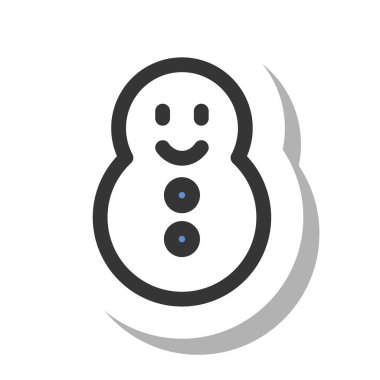 Basit iş simgesi tek simge kardan adam