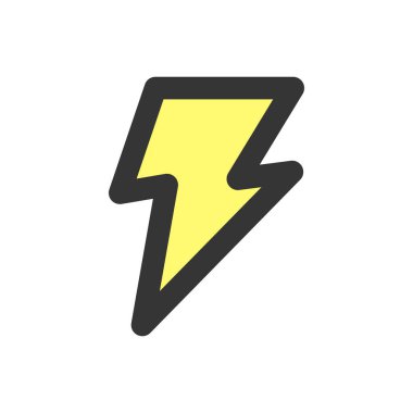 Basit iş simgesi simgesi yıldırımı