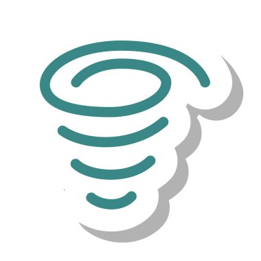 Basit iş tek öge simgesi tornado