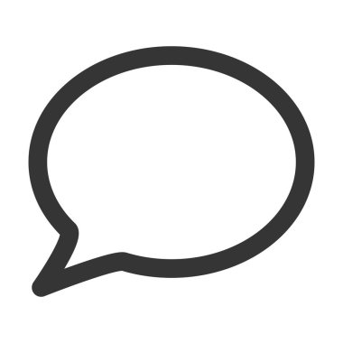 Basit iş tek öge simge konuşma balonu