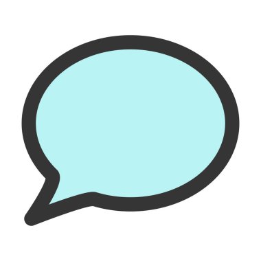 Basit iş tek öge simge konuşma balonu