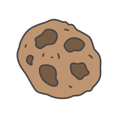 Tek öge simge illüstrasyon kurabiyesini tatlandırır