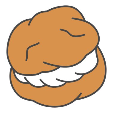 Şekerler tek öge resimli kremalı puf