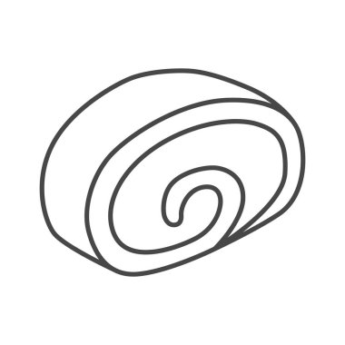 Şekerler tek simge resimli rulo pasta