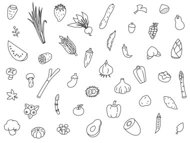 Çizgi çizimi Sebze Duvar Kağıdı Çizimi