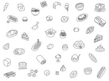 Line drawing food wallpaper illustration clipart