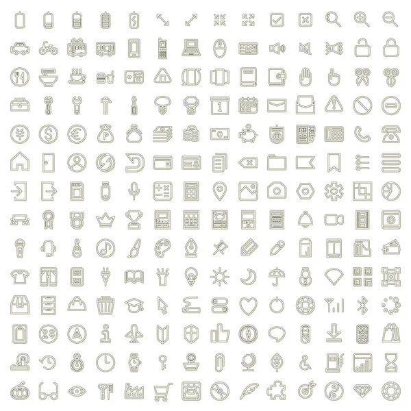 Renk gölgesi mini iş simgesi seti