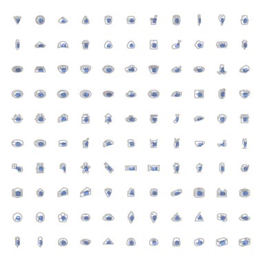 Mini mini yiyecek içecek ikonu ana hatları