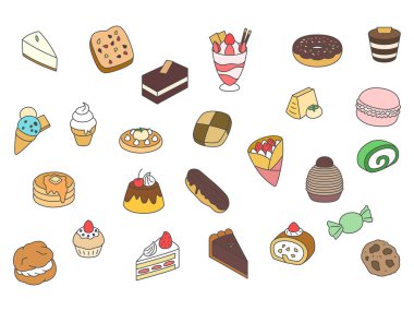 Renk Tatlıları Duvar Kağıdı illüstrasyon seti