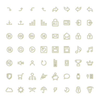 Renk gölgesi iş resimleme simgesi seti