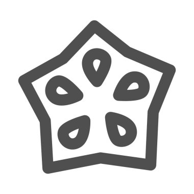 Basit sebze tek öge simgesi bamya kesiti