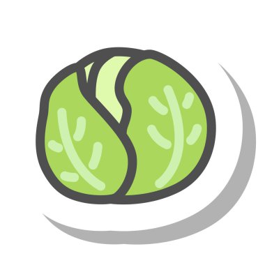 Basit sebze tek öge simgesi lahana