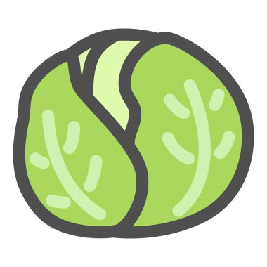 Basit sebze tek öge simgesi lahana