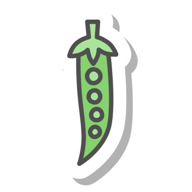 Basit sebze tek parça simge bezelyeleri