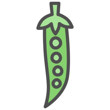 Basit sebze tek parça simge bezelyeleri