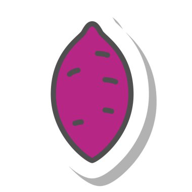 Basit sebze ikonu tatlı patates