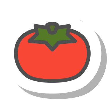 Basit sebze tek parça ikon domates