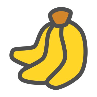 Basit meyve tek simgesi muz